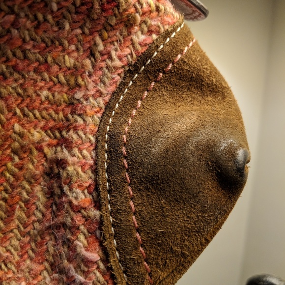 Coach wool and leather baguette bag - Picture 5 of 6